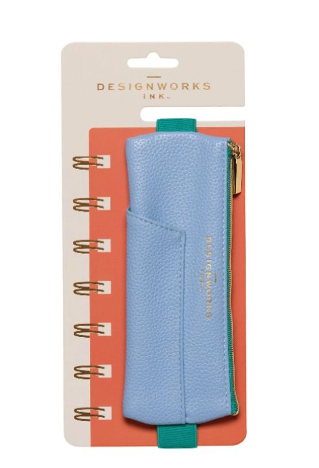 Designworks Ink Pen Pouch - Light Blue + Green