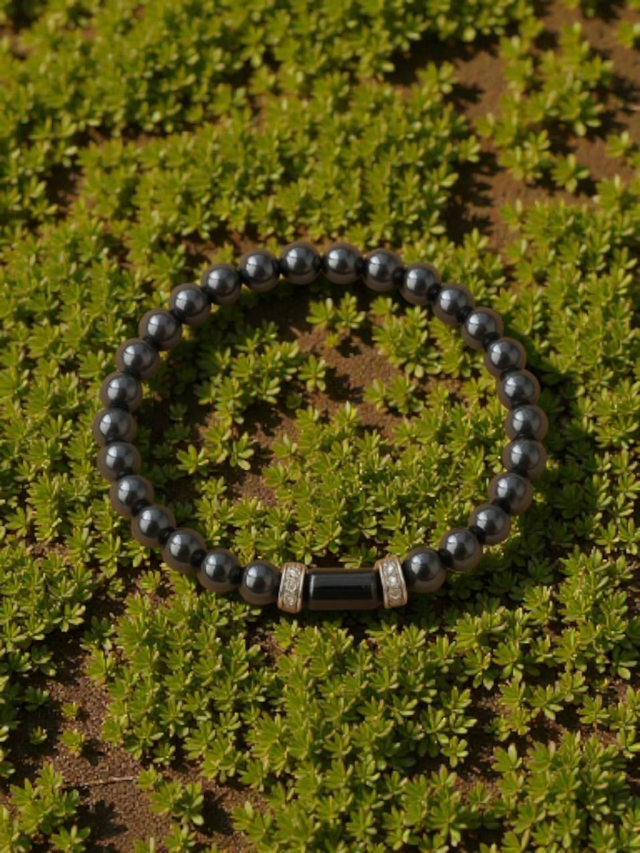 Bracelet Hématite Et Perles Magnétique - Force &amp; Stabilité