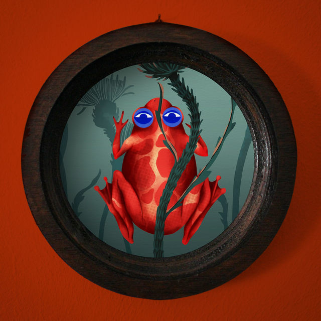 Cadre "Grenouille &amp; Chardons"