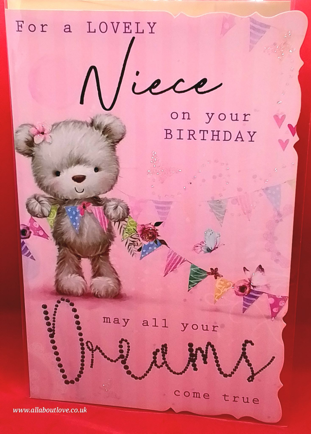Niece Birthday Card Cute Design 