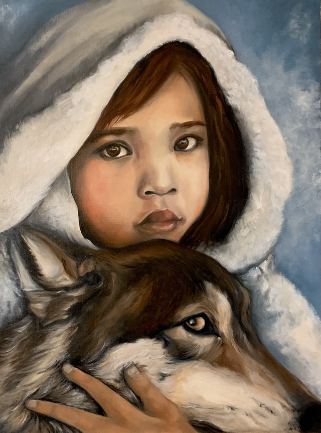 Petite fille au loup