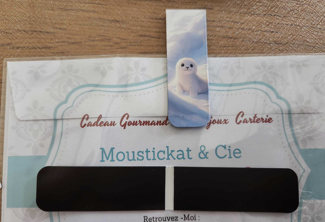 Marque-page magnétique&quot; phoque &quot;  