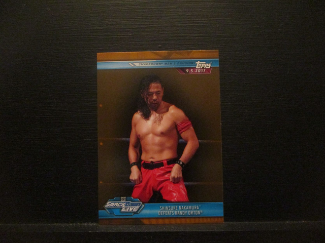 Shinsuke Nakamura Defeats Randy Orton - Brown Champions Original Trading Card #55