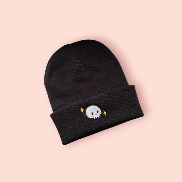 Kawaii Blushing Skull Beanie Hat
