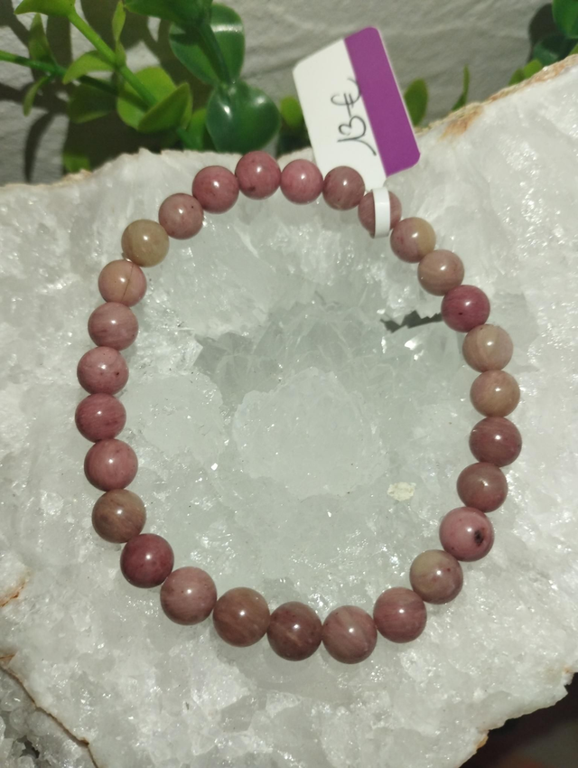 Bracelet Rhodonite Rose 6mm