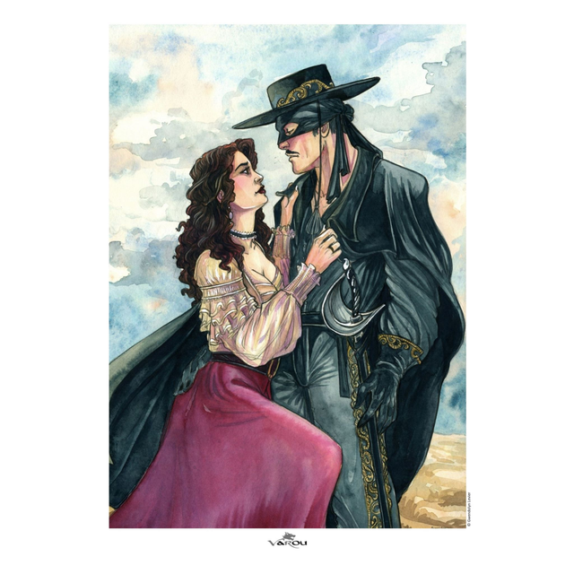 Zorro : Ex-libris A4 signé Winona et limité à 200 ex