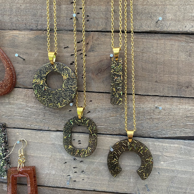 Collier Glitter Amber Gold