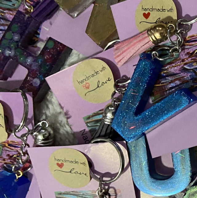 Porte-clés lettre alphabet 