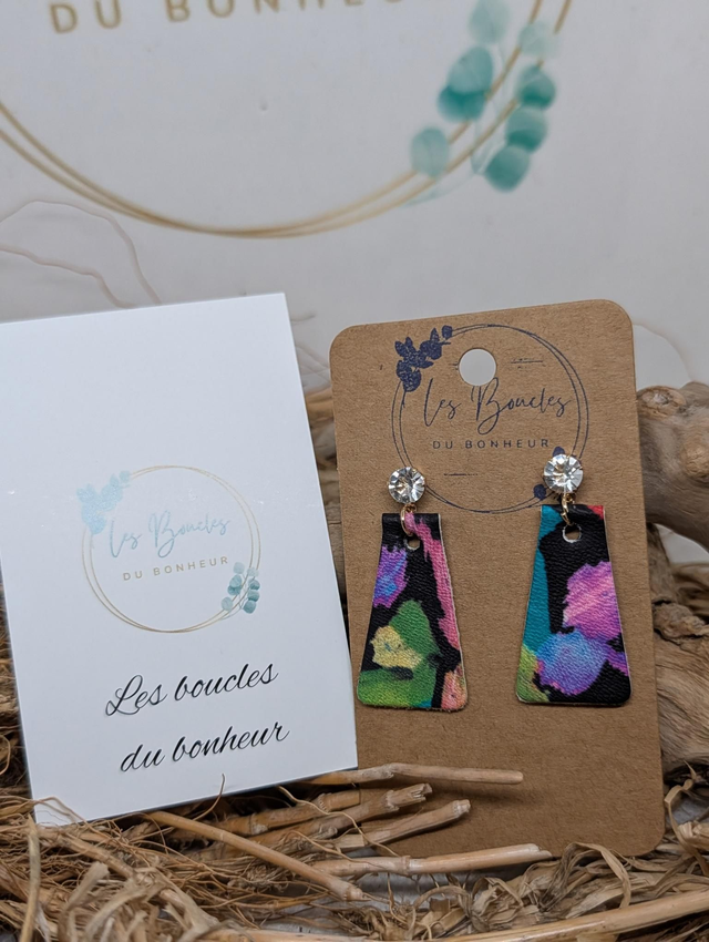 Boucles d'oreilles Simply multicolore s008