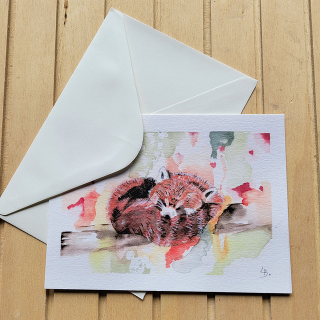 Carte "Le petit panda roux"