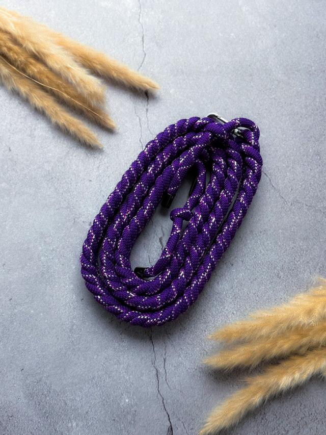 Bag Strap Braided (S) | lila-stripe | Taschengurt