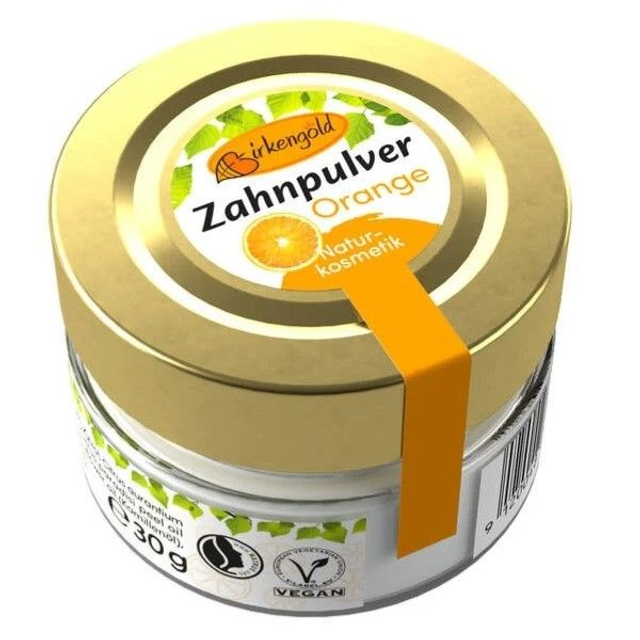 Birgengold Zahnpulver Orange, 30g Dose