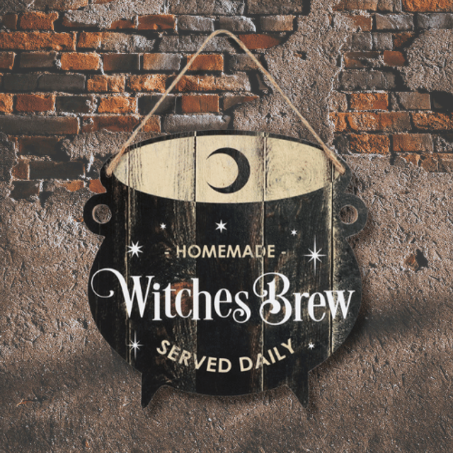 Panneau à suspendre Witches Brew Cauldron