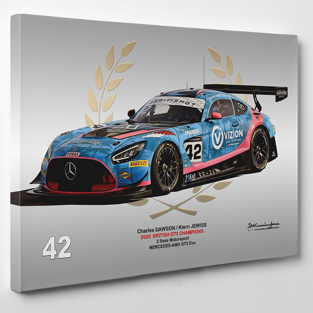 C251103 Mercedes AMG GT3 EVO #42 Bristish GT Season Champions 2025 2 Seas Motorsport