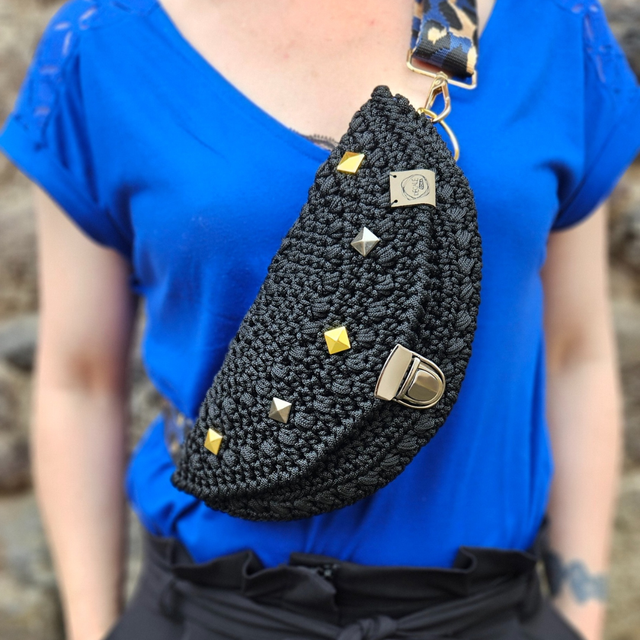 Sac banane Sweetie Noir et Bleu