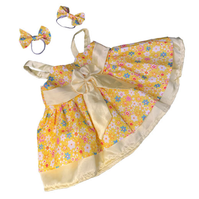 💛 Robe jaune à motifs fleurs