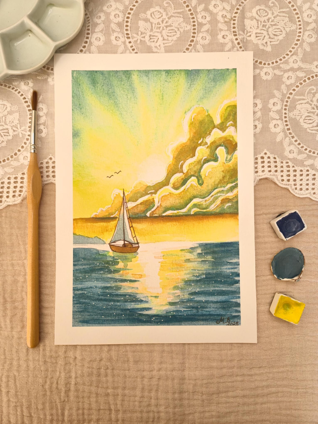 Affiche "Voilier ensoleillé"