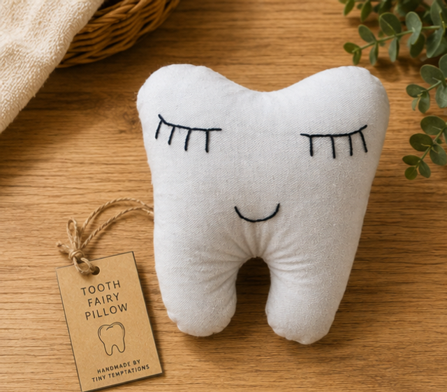 Handmade Tooth Fairy Pillow with Pocket – Child’s Keepsake Pillow