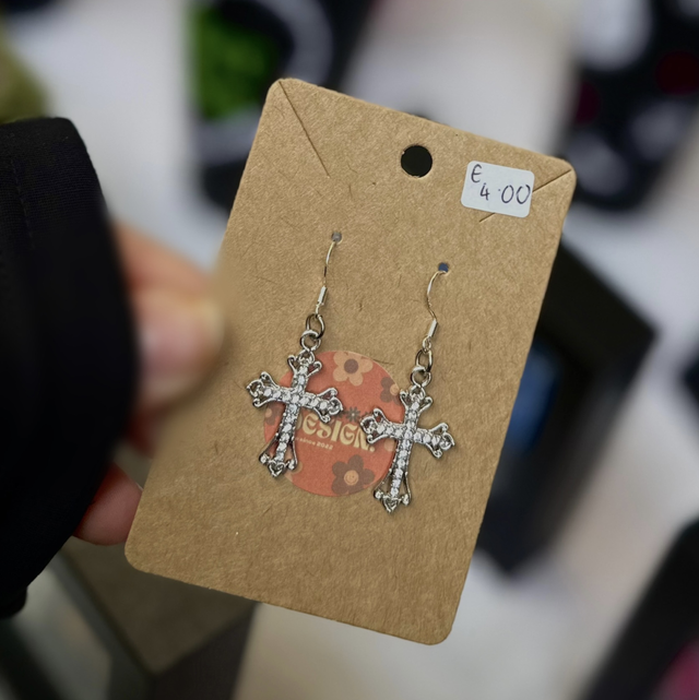 Teeny Cross Earrings