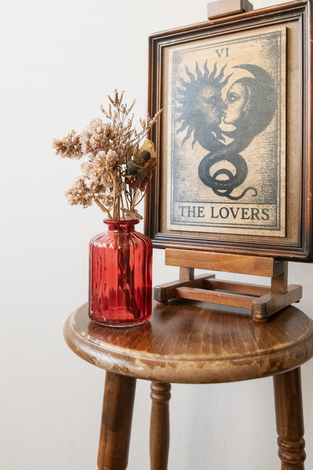 Love Spell Vase 🌹 Vase + fleurs séchées