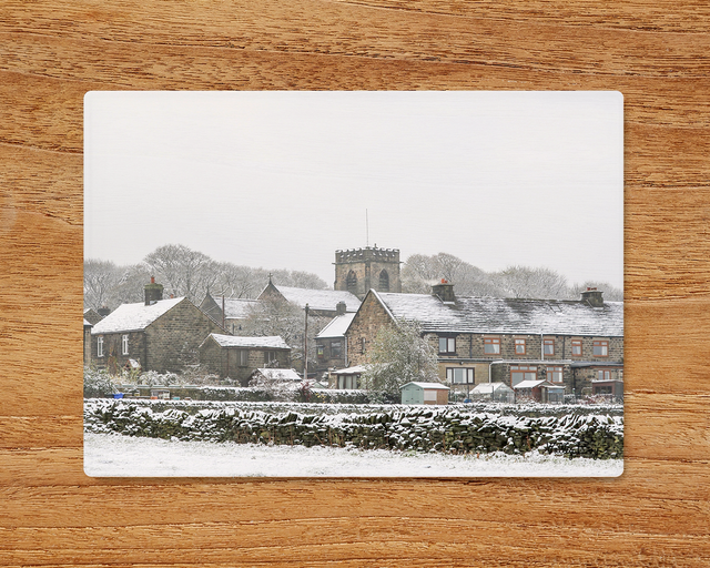 "Snow at Bolsterstone" Glass Worktop Saver  