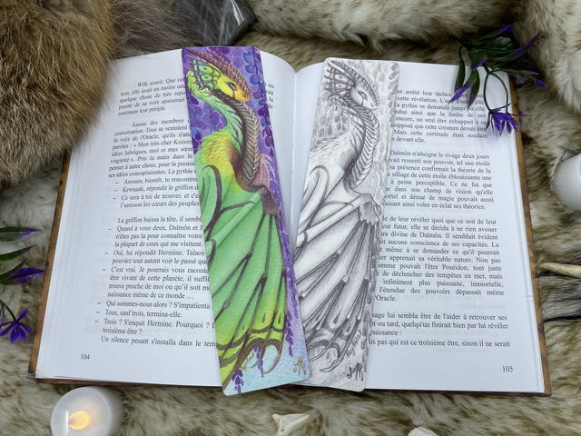 Wyvern vitrail Marque-page