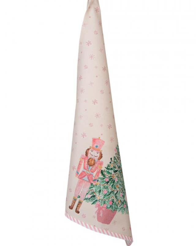 Torchon 50x70 cm Beige Rose Coton Casse-noisette Torchon de cuisine