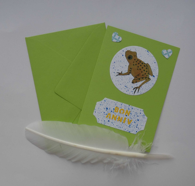 Joyeux anniv avec une grenouille