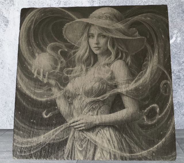 Slate Coaster - Fantasy Witch