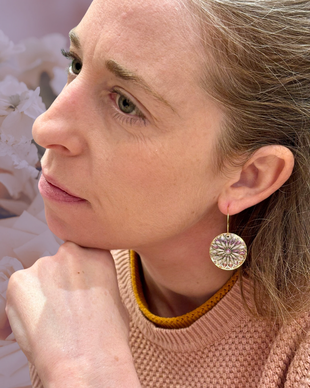 Créoles « Rosace de parme »