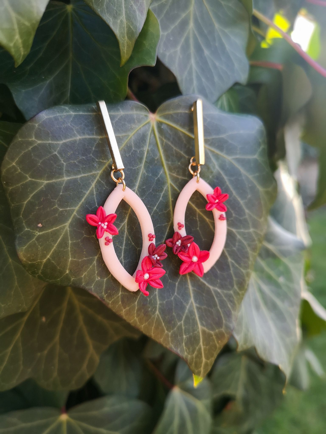 Collection Florale Pourpre - Boucles d&#039;oreilles Gina