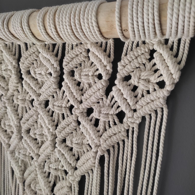 Étagère murale suspendue en macramé