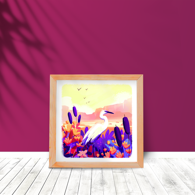 Print Aigrette 21×21 cm