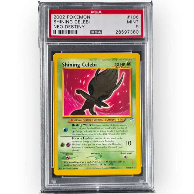 Shining Celebi 106/105 | PSA 9 Mint | Neo Destiny | Englisch