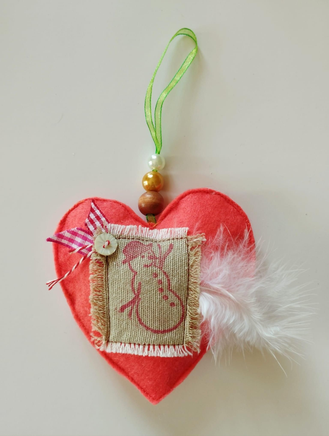 Décoration de Noël Feutrine - Coeur