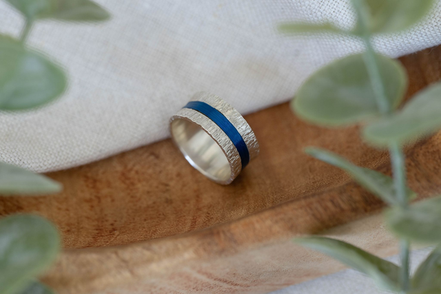 Bague Telluris - Argent, bleu