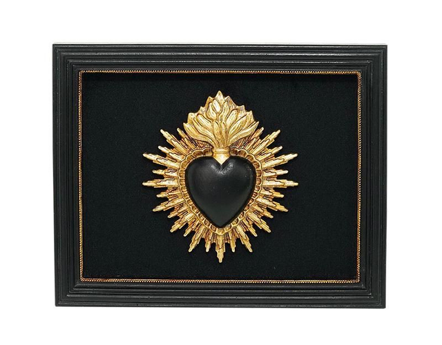 Ex voto encadré noir 13,5cm x 16,5cm