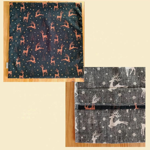 Kissenbezug aus 100% Baumwolle, 40×40cm, Hotelverschluss, z.T. Patchwork, weihnachtlich