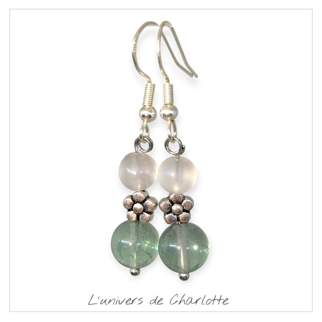 Boucles d'oreilles "Fluorite" BO-054
