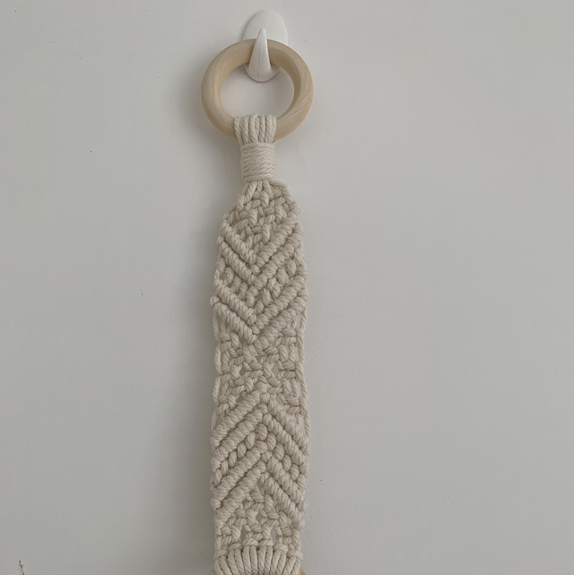 Porte-serviettes à vaisselle en macramé