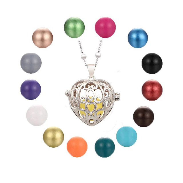 Collana Chiama Angeli  Un Dolce Suono Trasmette Serenità Pendente simbolo cuore dell’angelo Custode  in acciaio e lega di bronzo placcato Oro Bianco