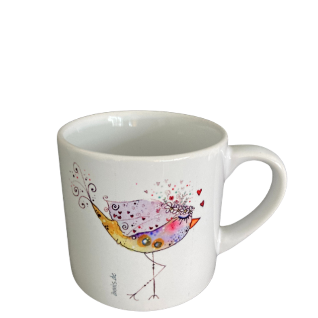 Keramiktasse "Vogelbraut"