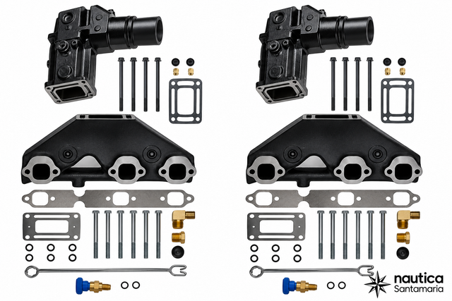Kit Collettore e Riser (25,7 cm) Volvo Penta V6 dal 1993