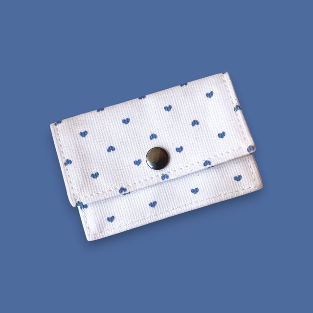 Porte-Carte Cœur Bleu