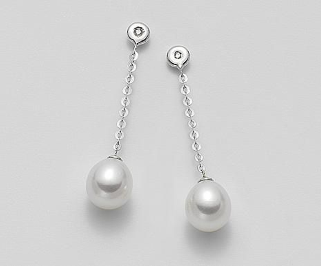 Orecchini Mikiko in Oro 18Kt con Perle e diamanti