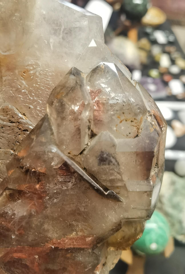 Cristal de roche tabulaire ou "cristal à âme"