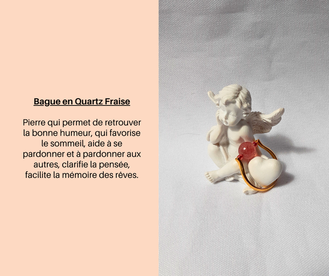 15- Bague en Quartz Fraise