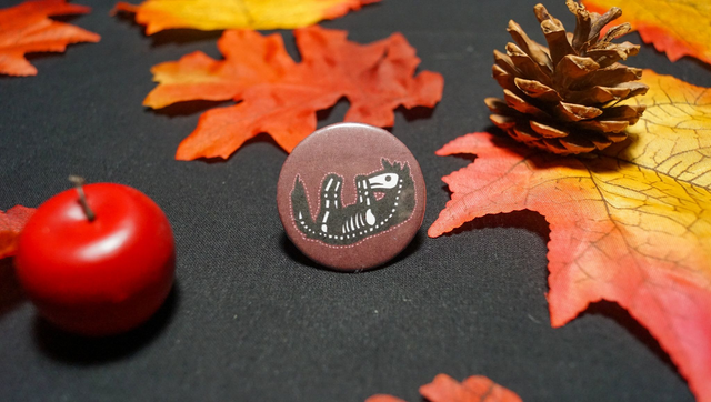 Badge 37 mm Squelette