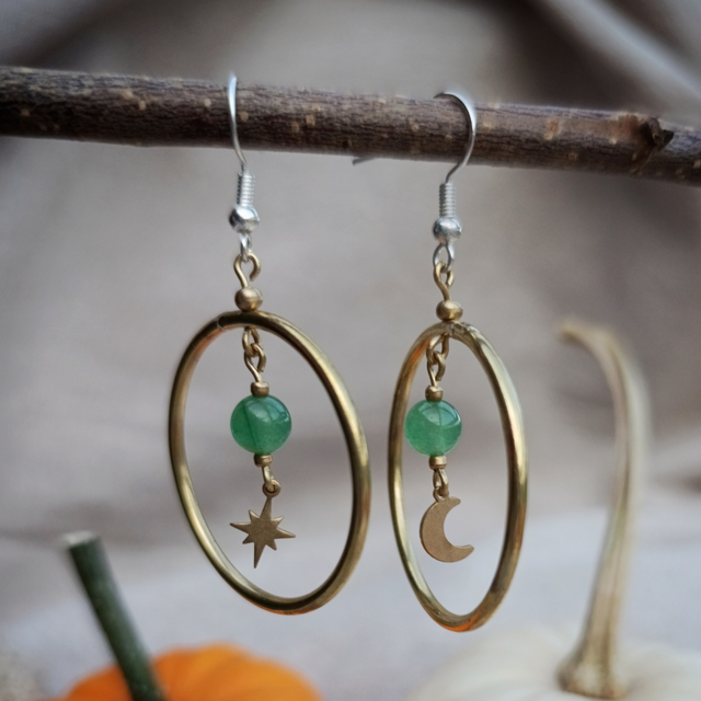 GRIGRIS - Boucles d'oreilles "Astéria" (Version 2)