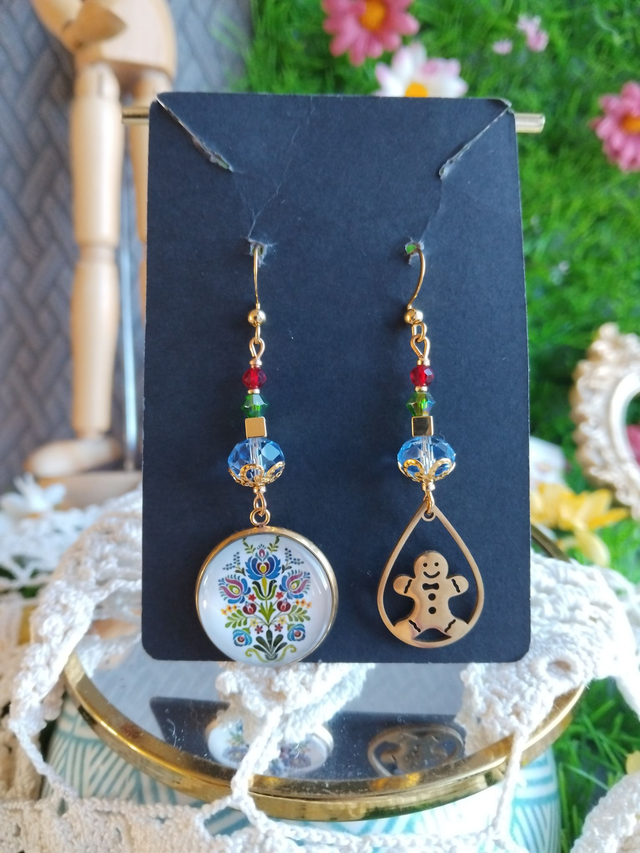 boucles d'oreilles bonhomme pain d'épice